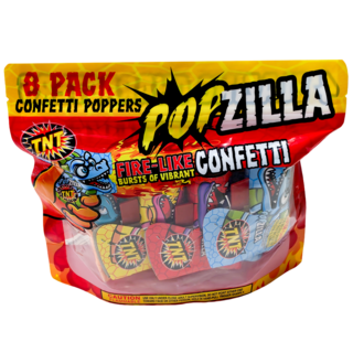 Firework Confetti & Streamers Popzilla 8 Pack