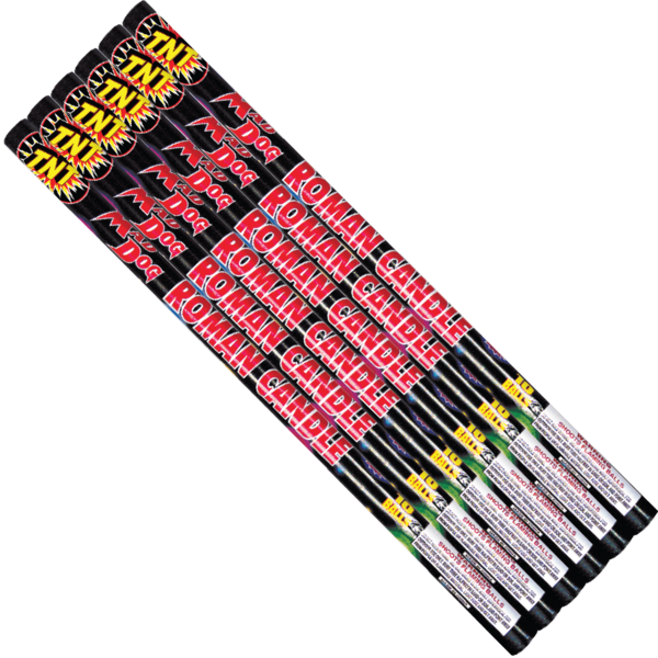 Firework Roman Candles 10 Ball Mad Dog® Roman Candle