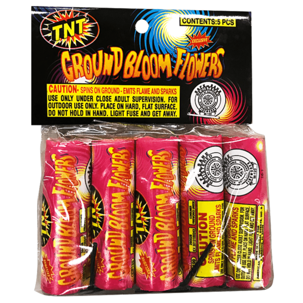Firework Ground Spinners Ground Bloom Flowers 5 Pack