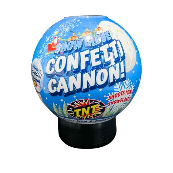 Firework Confetti & Streamers Snow Globe Confetti Cannon