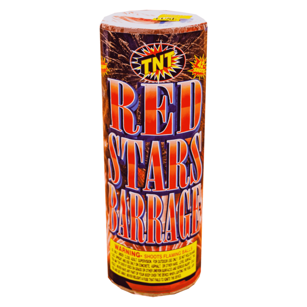Firework Multi Aerials Red Stars Barrage